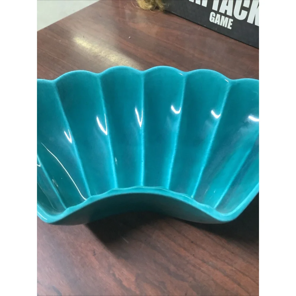 Beautiful California Pottery Aqua Lazy Susan Piece